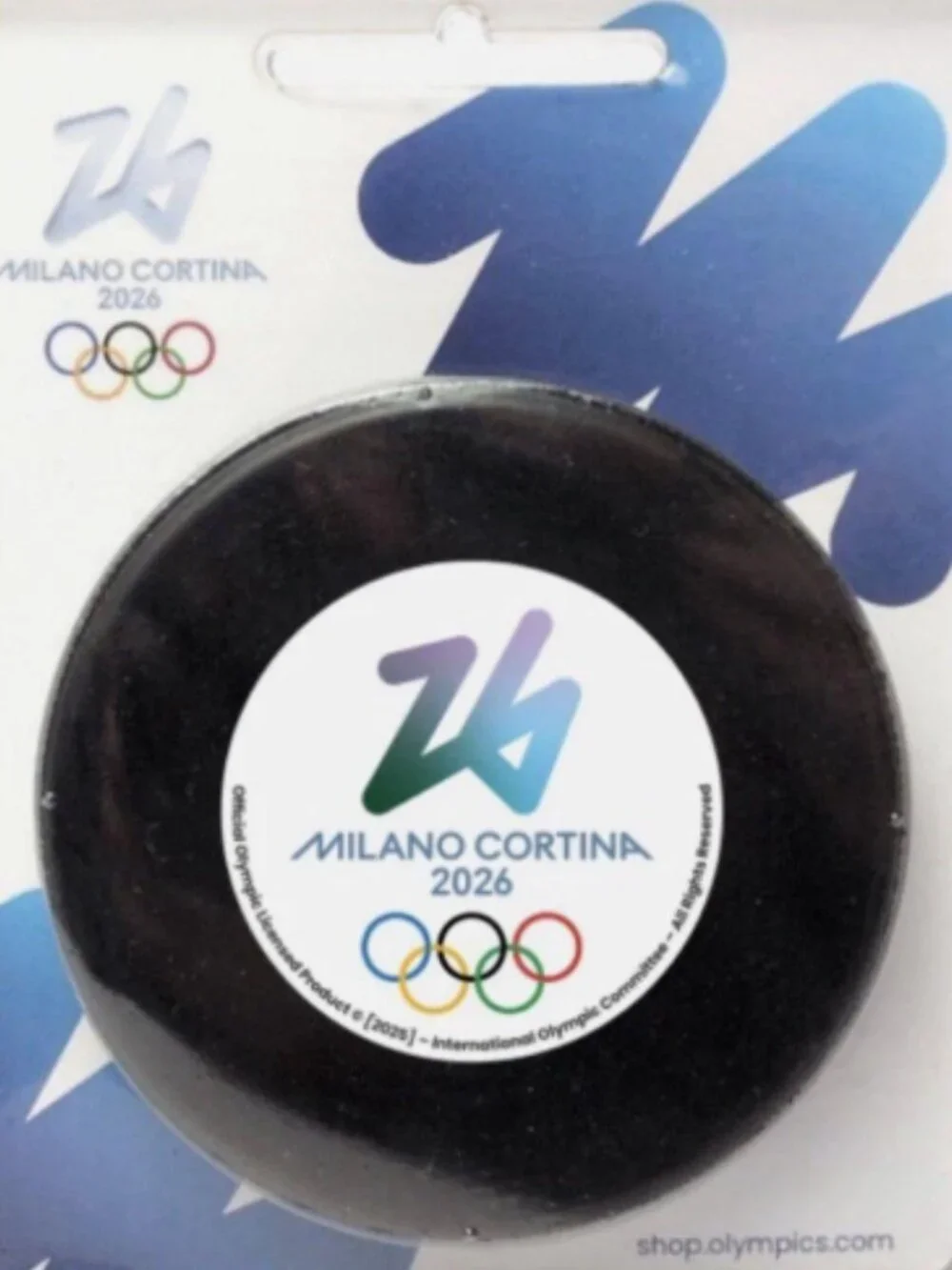 Milano Cortina 2026 Official Olympic Hockey Puck – Collector Piece – New